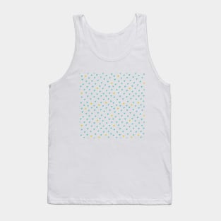 Pattern with blue and yellow hearts Tank Top